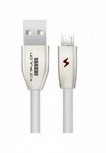 Cabluri de date - Cablu incarcare telefon USB Micro 3.0A 1m Konfulon S53 alb
