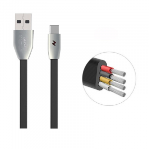 Cablu incarcare telefon USB Tip C 3.0A 1m Konfulon S58 negru [1]