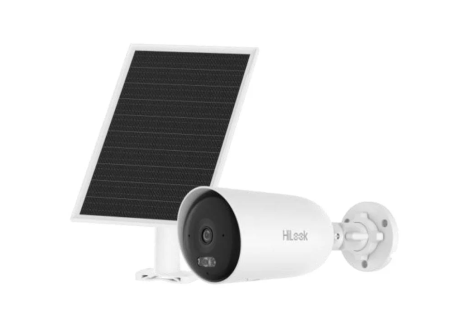 Supraveghere video - Camera 4G LTE cu panou solar si baterie HiLook IPC-CFS04/4G-SIM, 4MP, 2.8mm, 8W, 9000mAh, iluminare