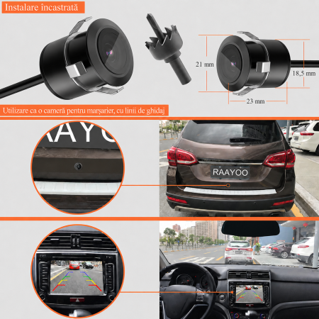 Camera auto AHD 1080P/CCD, 170 grade, fata sau marsarier (AHD-03) [2]