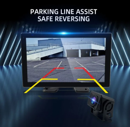 Sistem avansat de monitorizare 360° si asistenta la condus pentru vehicule de mari dimensiuni, monitor 10.1 inch, 6 x camere, 12V-24V DC, camioane, rulote [7]