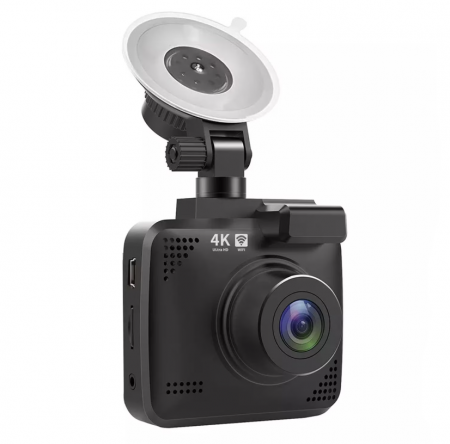 Adaptoare casetofon / antene - Camera auto de bord 4K, Inregistrare Ultra HD, Rezolutie 3840x2160p 30 FPS, Filmare night vision, WiFi, GPS incorporat, Unghi de filmare Ultra larg De 170˚, G-Sensor, Type-C, Negru