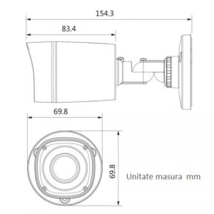 Camera de supraveghere Dahua bullet exterior 2MP HAC-HFW1200R-0360B [3]