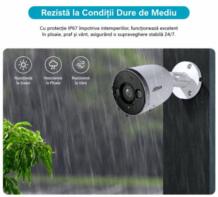 Camera supraveghere IP Wi-Fi Dahua IPC-F5D-IL-0280B, 5MP, 2.8mm, IR 30m, lumina calda, microfon, microSD, IP67 [6]