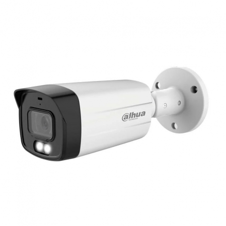 Camere supraveghere - Camera supraveghere de exterior Dahua Full Color HAC-HFW1509TM-A-LED, 5 MP, lumina alba 40 m, 3.6 mm, microfon