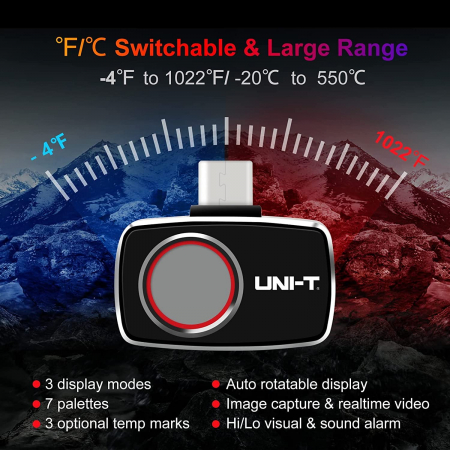 Camera termica UTi260M pentru telefon Android USB-C, 256x192, -20°C-550°C, aplicatie mobila, UNI-T [1]