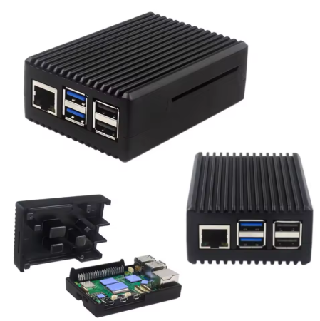 Carcasa aluminiu cu radiator si ventilator pentru Raspberry Pi 5, racire activa si pasiva (RPI5-CASE) [2]