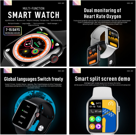 Smartwatch  Joko, KM17, ecran 1.83" TFT, notificari, monitorizare somn, pedometru, negru [1]