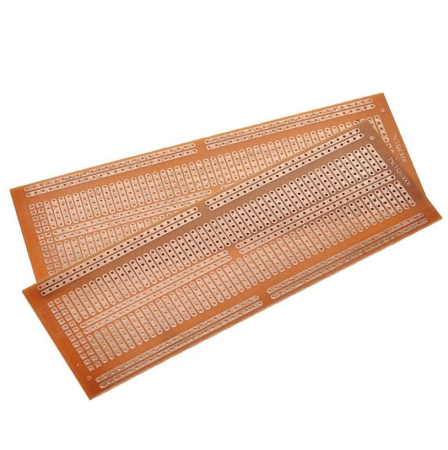 Set 2x Placa prototip PCB universala 4.8x13.3 cm single sided, maro, trasee cupru, electronica DIY [2]