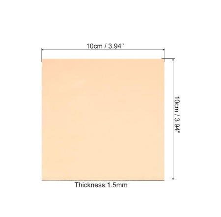 Placa PCB goala 10x10 cm double sided, fibra sticla FR4, strat cupru, grosime 1.5mm, electronica DIY [1]