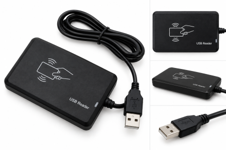 Cartele si Tag-uri - Cititor USB pentru carduri si taguri compatibile MF, tehnologie de 13.56Mhz - R10C-USB-8H10D