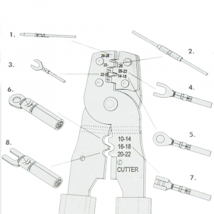 Cleste pentru sertizare terminale / papuci electrici YTH-202B [2]
