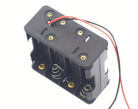 Suport baterii 8xAA, serie 12V, plastic ABS, mufa DC, alimentare electronica, DIY [2]