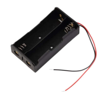 Suport baterii 2x18650, plastic ABS, cu cablu, 7.4V, 2S, DIY, Arduino, electronica [1]