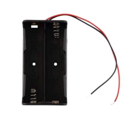 Suport baterii 2x18650, plastic ABS, cu cablu, 7.4V, 2S, DIY, Arduino, electronica [3]