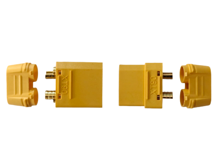 Conectica - Set conectori XT90 mama-tata, 90A, cu carcase de protectie, pentru acumulatori si modele RC (XT90-KIT)