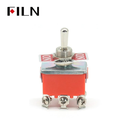 Intrerupator basculant cu mentinere, 3 pozitii, 6 pini cu surub, ON-OFF-ON, 15A 250V, DPDT, FL5-1322S [4]