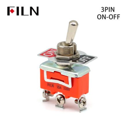 Intrerupator basculant cu mentinere, 2 pozitii, 3 pini cu surub, ON-OFF, 15A 220V, SPST, FL5-1121S [1]