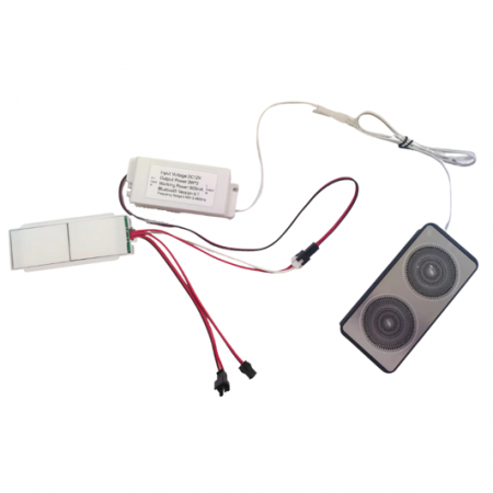 Controllere - Comutator tactil cu difuzor bluetooth pentru oglinda LED, functie dimmer, dezaburire, 12-24V DC, LB-05-BT