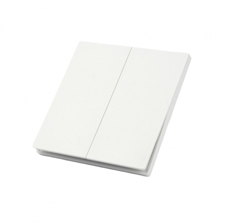 Intrerupatoare si comutatoare de circuit - Comutator MiBoxer GANG‑E009, PUSH 2‑zone, 86×86 mm, 250V AC, 10A, alb