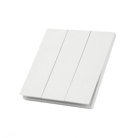 Intrerupatoare si comutatoare de circuit - Comutator MiBoxer GANG-E010, PUSH 3-zone, 86x86 mm, 250V AC, 10A, alb
