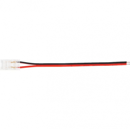 Conector 8mm pentru banda led cob, 2 pini, cablu 10cm, clips [1]