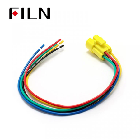 Conector cu cablu pentru buton push 19mm, 5 fire, 20cm, plug and play [1]