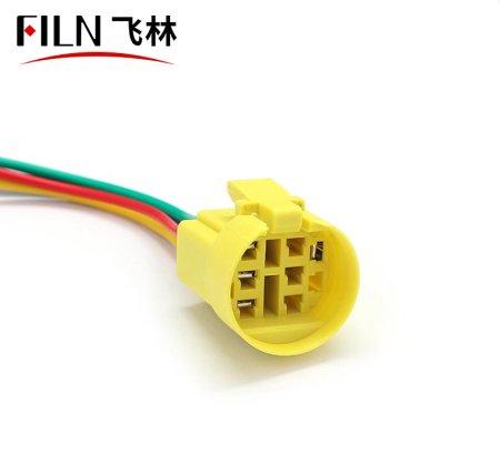 Conector cu cablu pentru buton push 22mm, 5 fire, 20cm, plug and play [2]