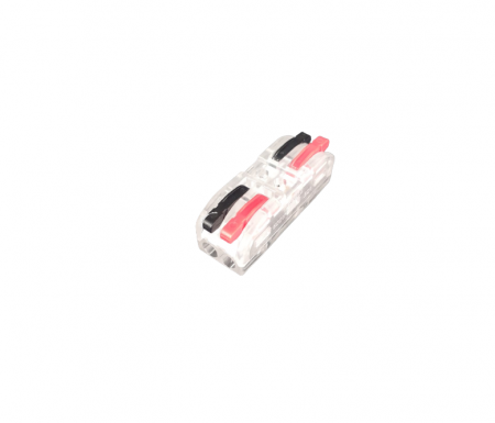 Conectori - Conector legatura Doza 2 Poli, Dublu, KV212 negru/rosu, 32A/600V 0.08-4.0mm2