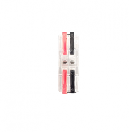 Conector legatura Doza 2 Poli, Dublu, KV212 negru/rosu, 32A/600V 0.08-4.0mm2 [1]