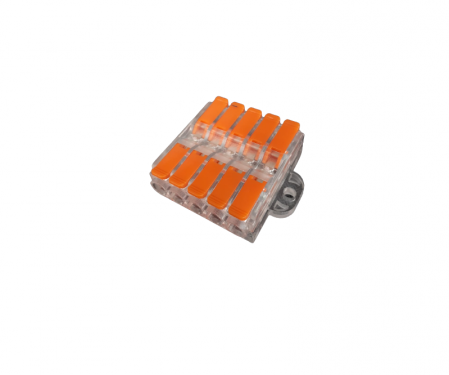 Conectori - Conector legatura Doza 5 Poli, Dublu, KV226 transparent, 41A/450V 0.5-6mm2