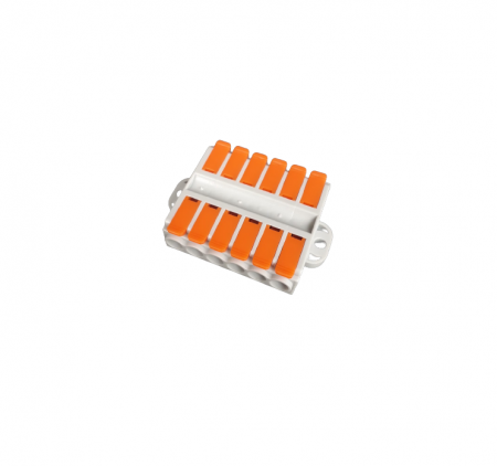Conectori - Conector legatura Doza 6 Poli, Dublu, KV226, 41A/450V 0.5-6mm2