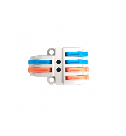 Conector legatura si derivatie doza KV424 cu 2 trasee si sistem de fixare, 32A/600V 0.08-4.0mm2 [1]