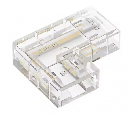 Banda led - Conector L transparent pentru Banda LED FCOB 8mm, colt 90°, fara intrerupere de lumina
