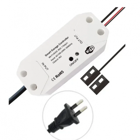 Control acces si automatizari - Comutator inteligent pentru usa de garaj WIFI 2.4GHz, compatibil cu Google Assistant si Amazon Alexa Smart Garage Controller-C