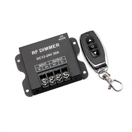 Controllere - Controller Dimmer Led Monocolor, RF cu telecomanda, 12-24VDC 30A, CF130C