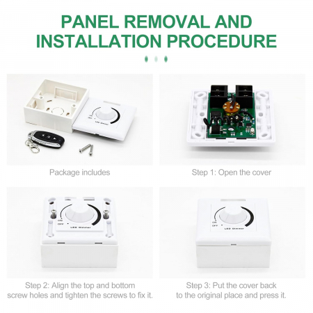 Controller de reglare a luminozitatii LED, 12V-24V DC, 30A, DF301-86 [6]
