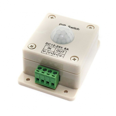 Controllere - Senzor de miscare PIR 12-24V, 8A, pentru banda LED, P108