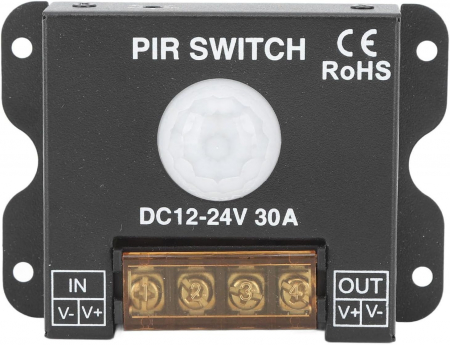 Controllere - Senzor de miscare PIR pentru banda LED, DC 12V-24V, 30A, P130