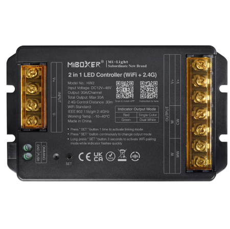 Controllere - Controller Dimmer Led, Tuya, WiFi+2.4G, 12-48VDC  MiBoxer HW2
