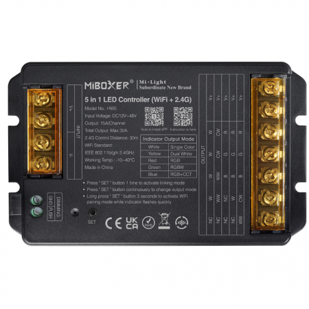 Controllere - Controller Dimmer Led, Tuya, WiFi+2.4G, 12-48VDC MiBoxer HW5