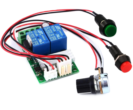 Controler regulator de viteza motor, PWM, DC 6-24V, 3A cu schimbare sens de rotatie [0]