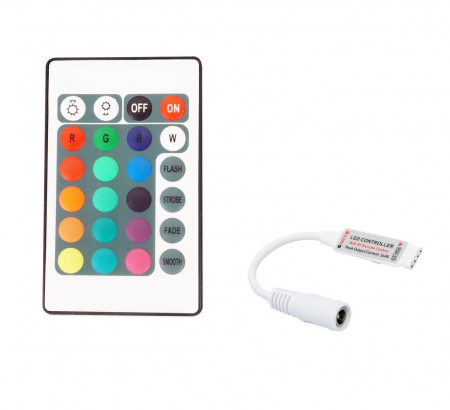 Controllere - Controller banda led RGB 12V cu telecomanda IR cu 24 taste OKN426-25
