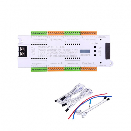 Controler de lumina cu senzor de miscare LED pentru scara, alb, 32 canale led36chw [1]
