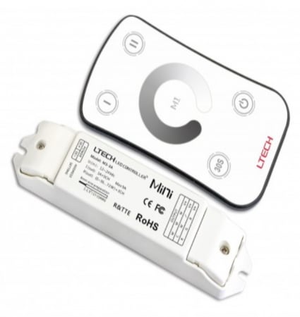 Controllere - Controller LED wireless LTECH, M1+M3-3A, 3x3A, 12-24V, RF 433.92MHz, telecomanda inclusa, pentru benzi LED dimabile RGB/CCT