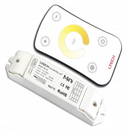 Controllere - Controller LED wireless LTECH, M2+M3-3A, 3x3A, 12-24V, RF 433.92MHz, telecomanda inclusa, pentru benzi LED dimabile RGB/CCT