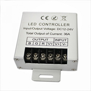 Controller led RGB 12-24V 36A cu telecomanda 24 taste si carcasa metalica [1]