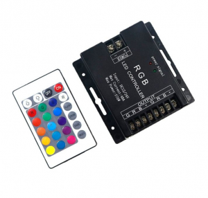 Controllere - Controller RGB IR 24 taste dual - 12-24V max 48A 576W
