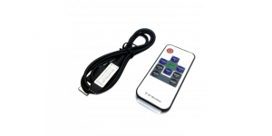 Controllere - Controller RGB RF 10 taste, USB, curent maxim 3x2A, 5V