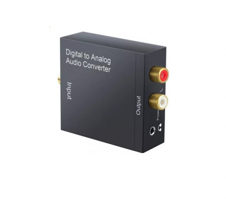 Adaptoare - Convertor digital analog audio H-18, intrare coax si toslink, iesire coax L/R si AUX